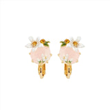 Les Nereides Orange Blossom And Honey Crystal Clip-On Earrings