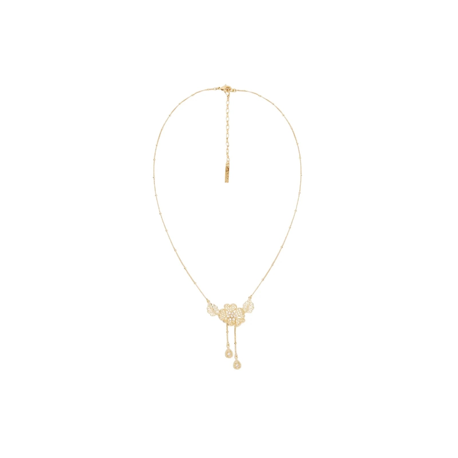 Gold sales thread necklace