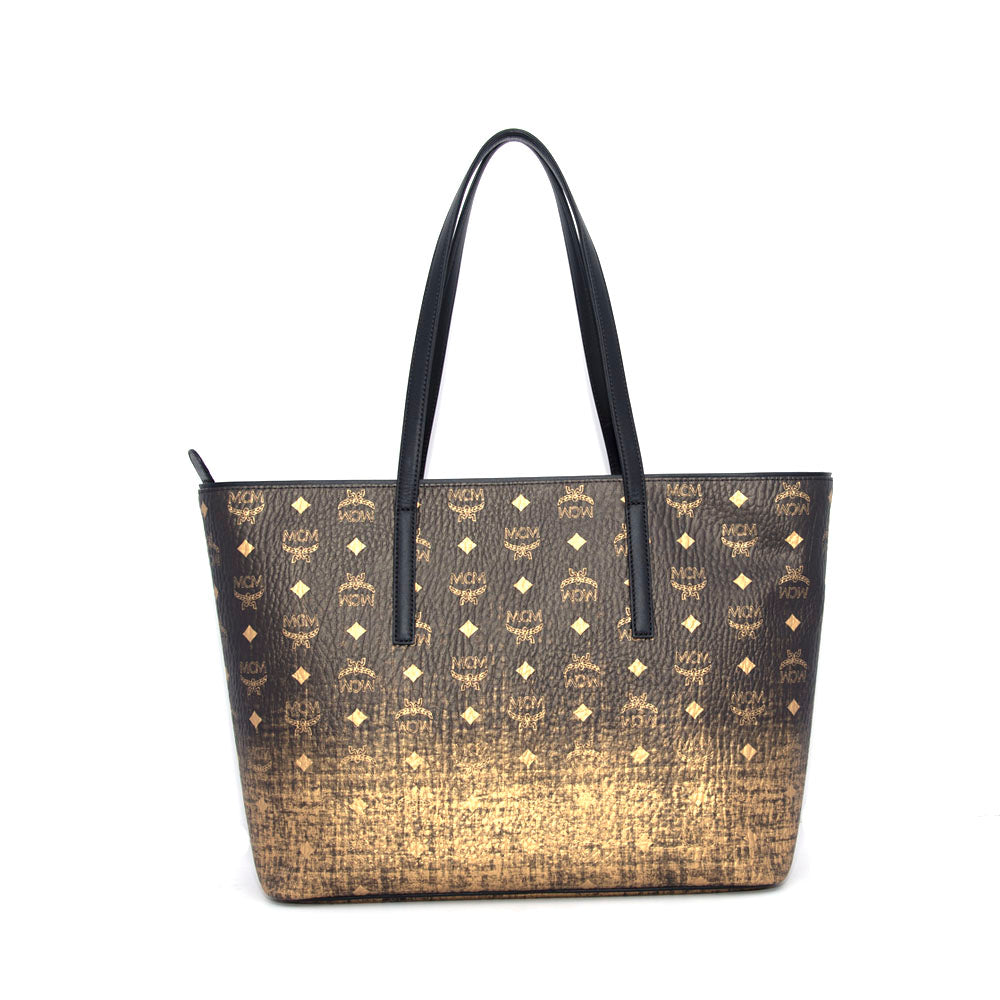 Mcm gold tote discount bag