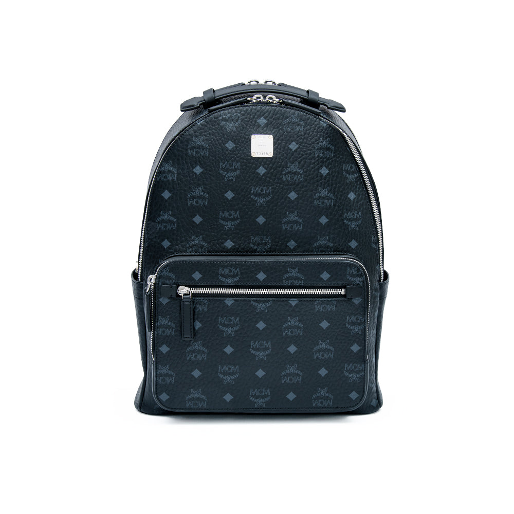 Mcm backpack black online medium