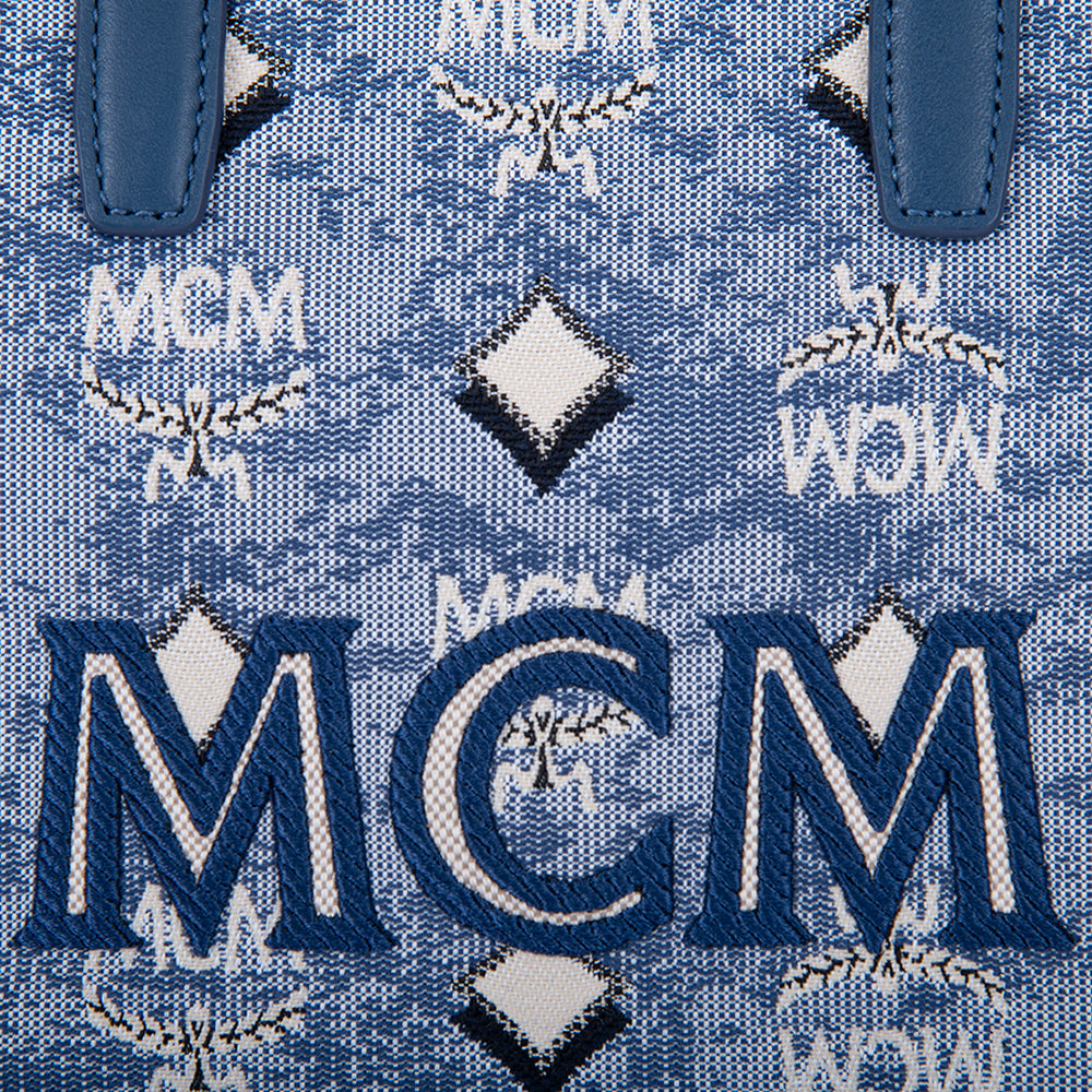 Mcm Ladies Blue Shoulder Bag in Vintage Jacquard Monogram MWSBATQ01LU  8809735036719 - Handbags, MCM - Jomashop