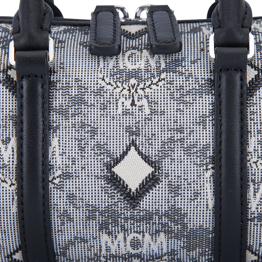 MCM Ladies Vintage Monogram Jacquard Boston Bag