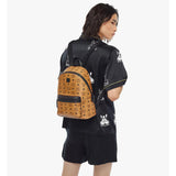 MCM Small Stark backpack in Visetos and Nappa leather