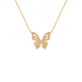 Michella 18 Ct Gold Diamond  Butterfly Necklace Basic