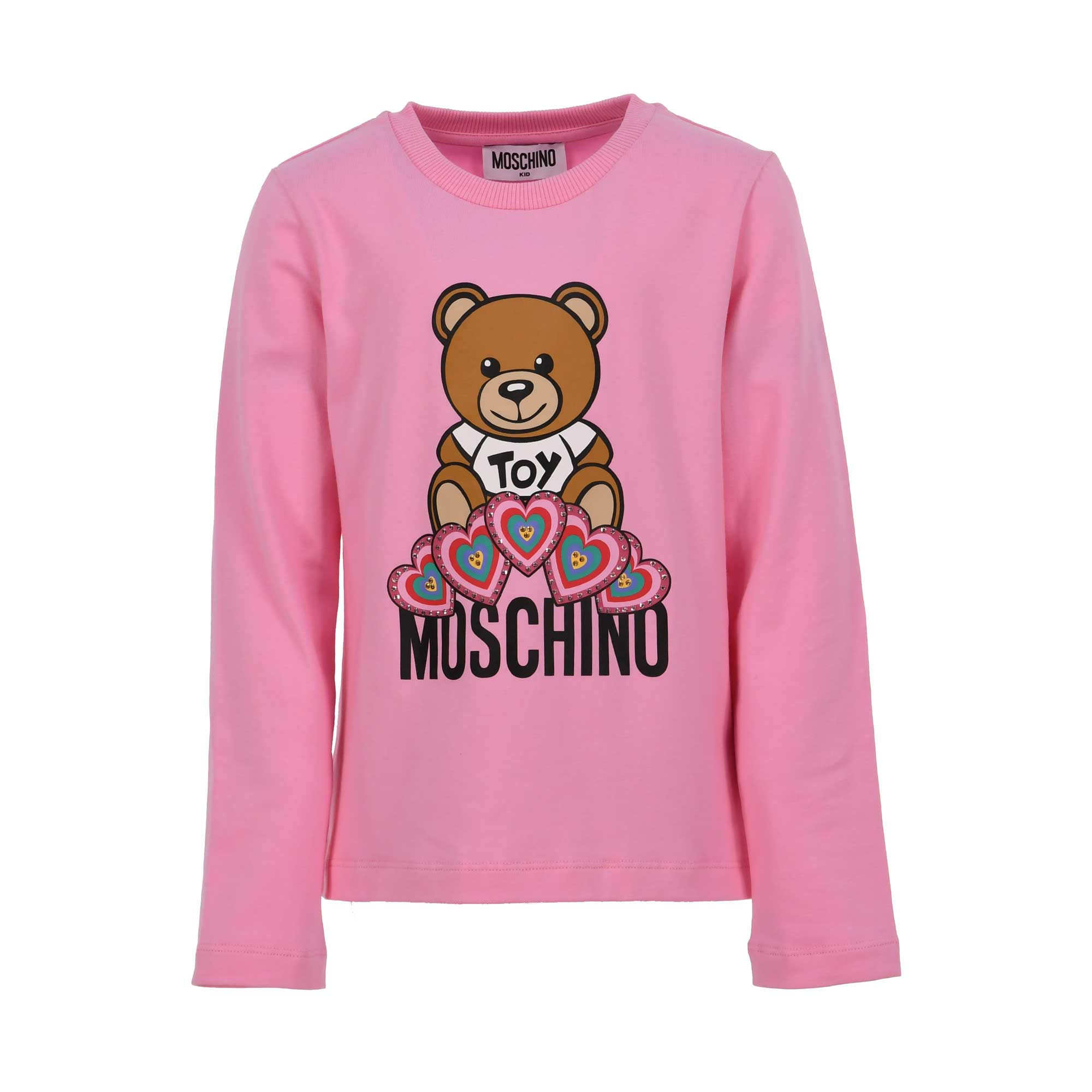 Moschino Baby - Pink Teddy Bear Logo T-Shirt