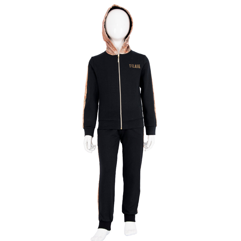 Alviero Martini Prema Classe Black Geo Jogging Suit –