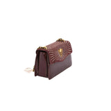 Orlandi Valentino Women's Bordeaux Leather Shoulder Bag