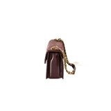 Orlandi Valentino Women's Bordeaux Leather Shoulder Bag