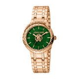 Roberto Cavalli by Franck Muller Women's Watch, Rose Gold Case and Dark Green Dial