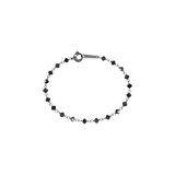 Rebecca Pepite 925 Silver Bracelet With Hydrothermal Black Stones