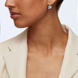 Swarovski Iconic Swan Drop Earrings , Blue, Rhodium Plated