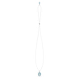 Swarovski Signum Necklace with pendant Swan Blue Rhodium plated  70 CM