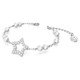 Swarovski Stella Bracelet Crystal pearls Star White Rhodium plated  MEDIUM