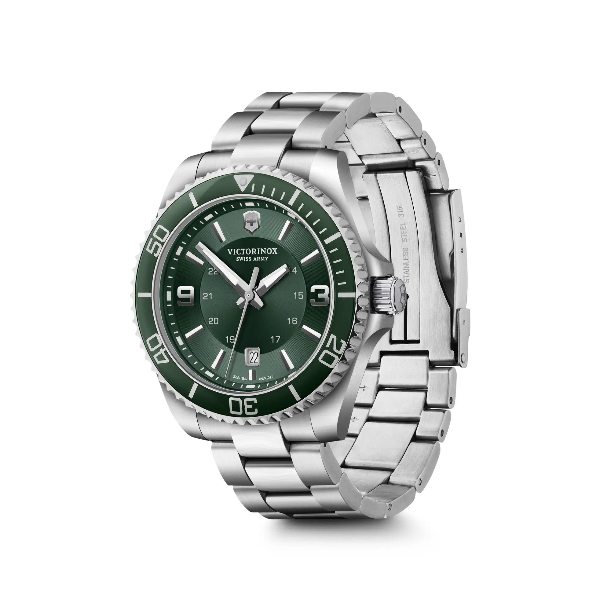 Green victorinox online watch