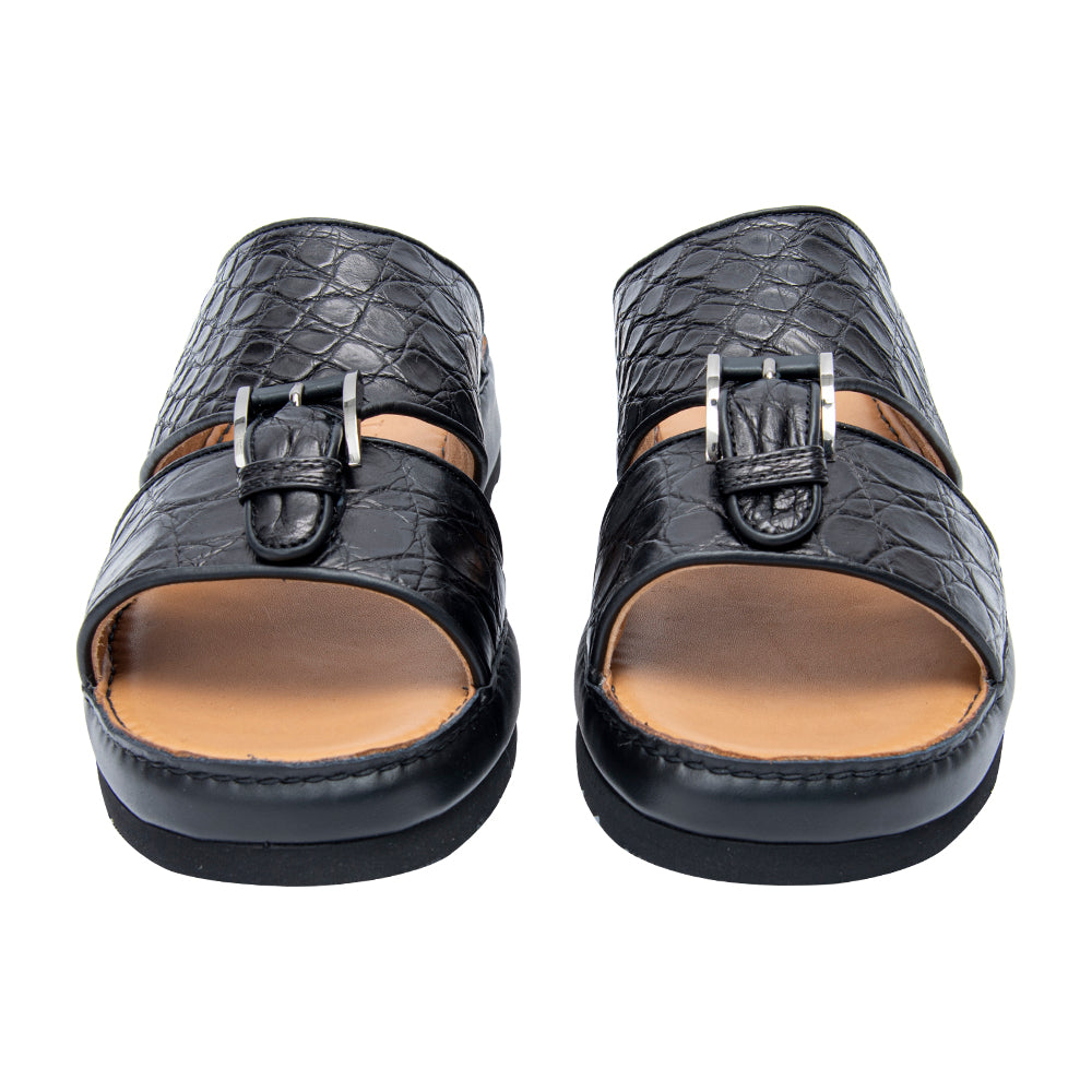 Zilli Satin Black Full Crocodile Loafers 12