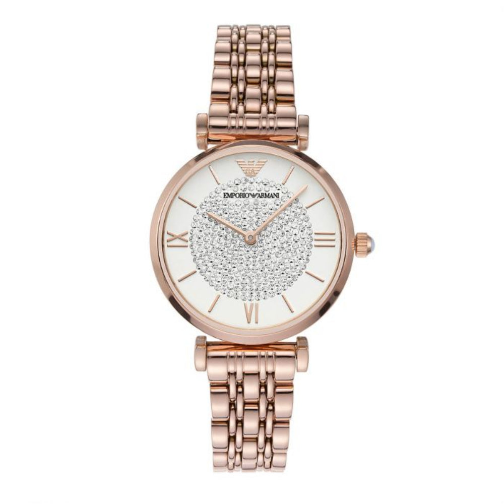 Emporio Armani Women s Two Hand Rose Gold Tone Stainless Steel