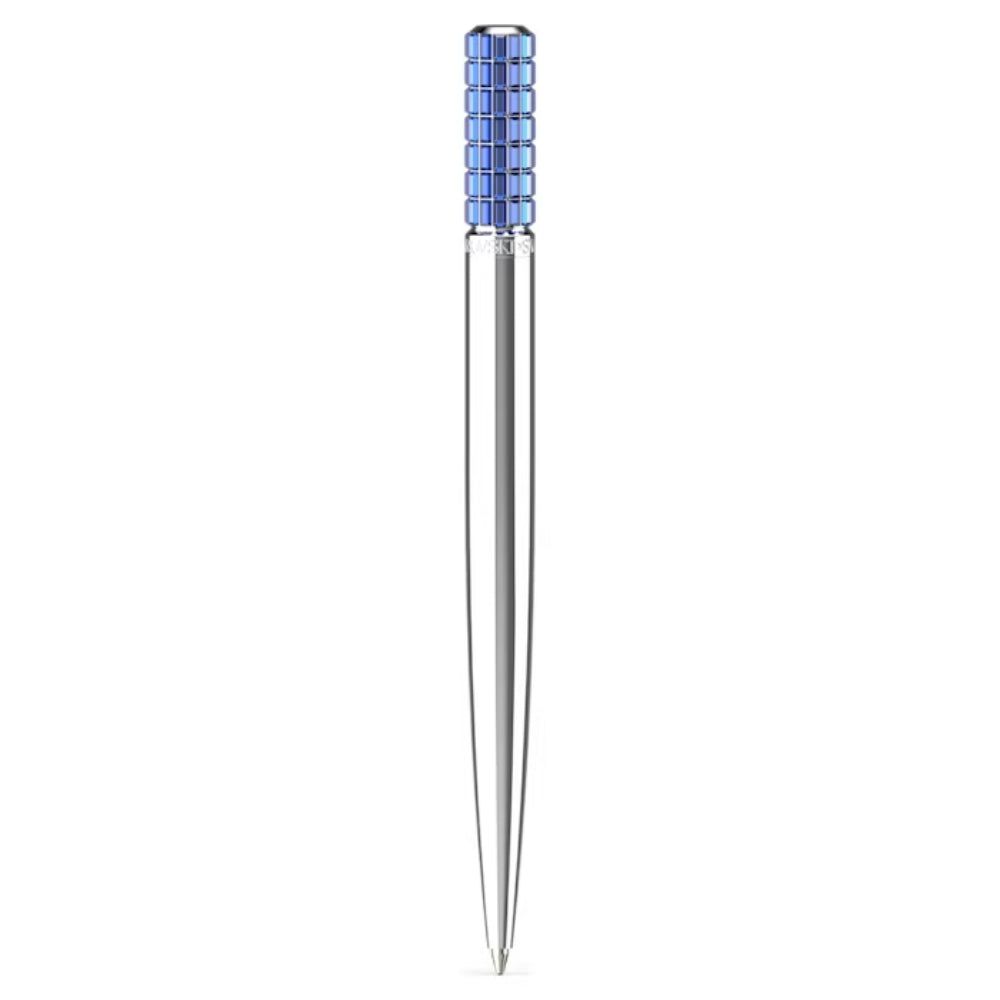 Crystalline ballpoint pen, Blue, Blue lacquered, Chrome plated