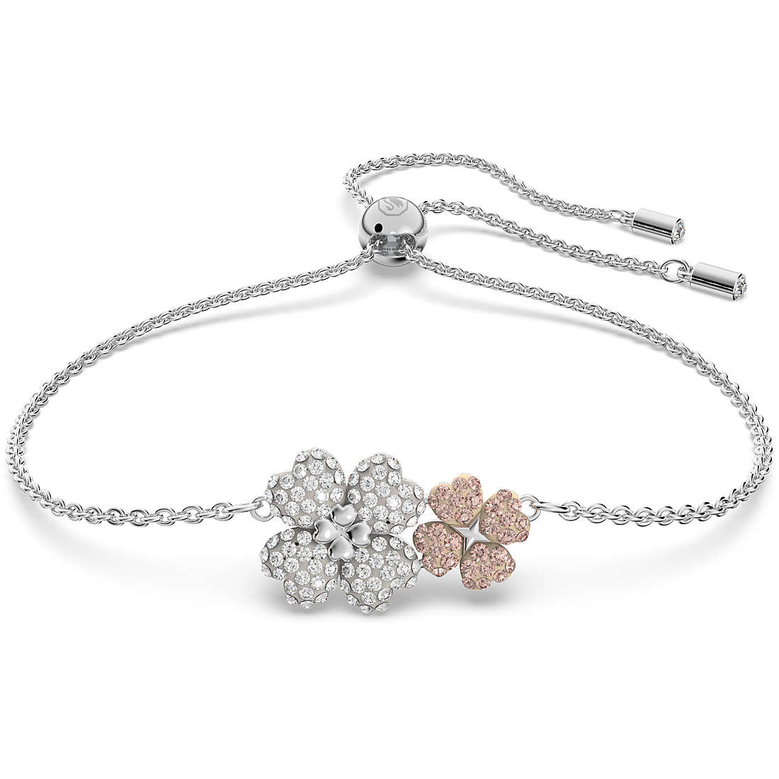 Swarovski Lilia Bracelet, Butterfly, White, Rhodium Plated