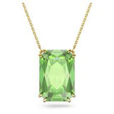 Swarovski Millenia Necklace with Pendant Octagon cut Green Gold-tone plated