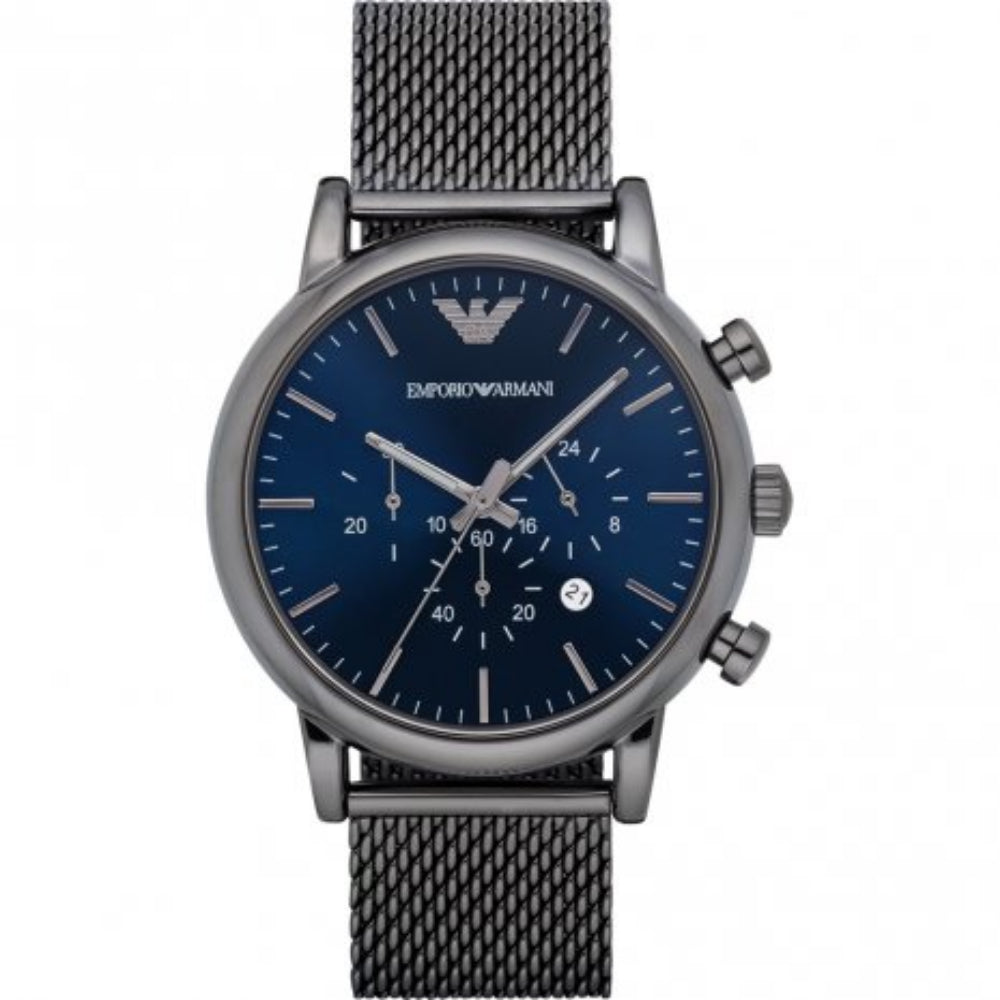 Emporio Armani Men s Chronograph Quartz Stainless Steel Blue Dial Watc Bluesalon