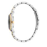 ESPRIT Women's Watches Two Tone Silver & Gold Case Braclet Watch With Black Dial