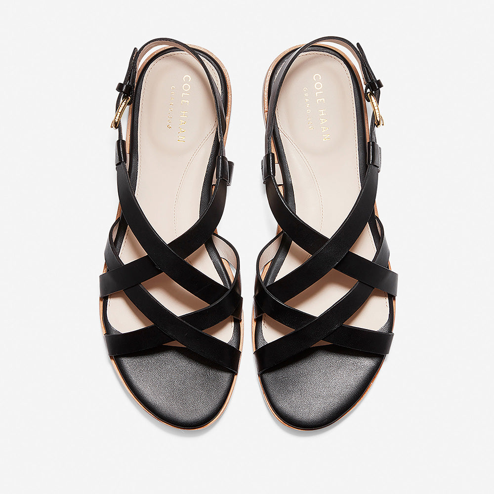 Cole Haan Analeigh Grand Strappy Sandal Black Leather Bluesalon