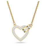 Swarovski Lovely Necklace Heart White Gold-tone plated