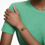 Swarovski Lucent Bangle Magnetic Green Gold-tone finish