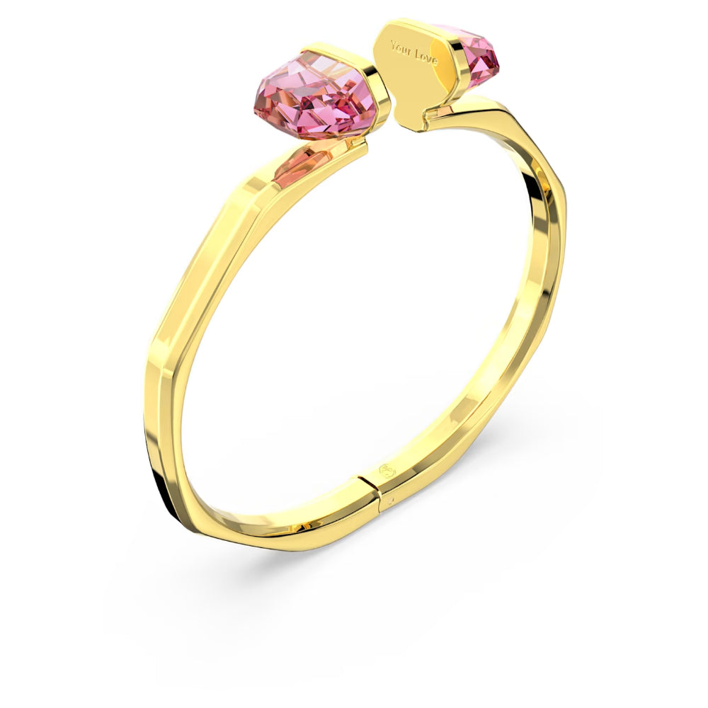 Swarovski Dextera Bangle, Clear Crystal, Rose gold-tone Finish