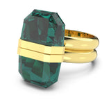 Swarovski Lucent Ring Magneticic Green Gold-tone plated 50