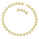 Swarovski 8 cut crystals Yellow Gold-tone plated