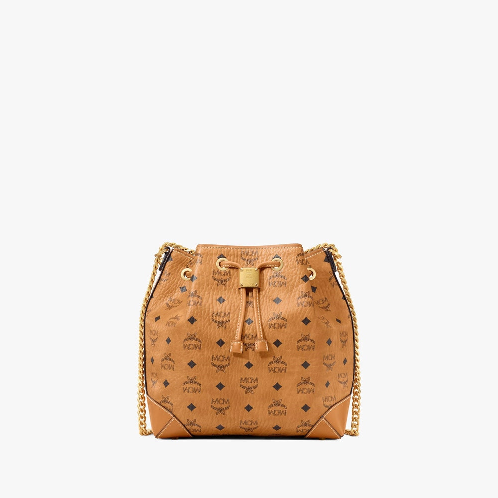 MCM Soft Berlin Drawstring Bag in Visetos Bluesalon