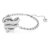 "Swarovski Volta bracelet Heart, White, Rhodium plated"