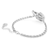 "Swarovski Volta bracelet Heart, White, Rhodium plated"